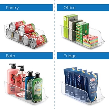 Set of 4 Refrigerator Organizer Bins for Canned Food Storage