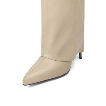 Goolita Women's Knee High Stiletto Heel Boots for Comfort