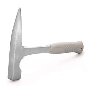EFFICERE 22-Ounce All Steel Rock Pick Hammer with Pointed Tip, 11-Inch Overall Length | Essential fo...