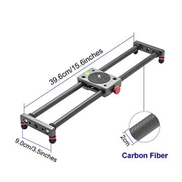 Lightweight ANNSM 16" Camera Slider For DSLRs And Smartphones