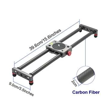 Lightweight ANNSM 16" Camera Slider For DSLRs And Smartphones