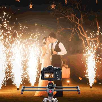 Lightweight ANNSM 16" Camera Slider For DSLRs And Smartphones