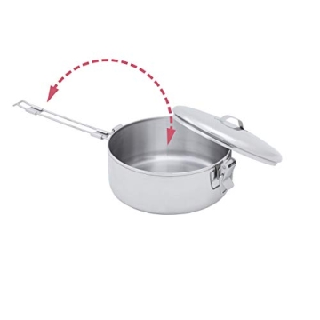 MSR Stainless Steel Stowaway Camping Pot 1.6 L for Outdoors