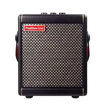 Positive Grid Spark Mini 10W Small Smart Guitar Amp & Bluetooth Speaker | Portable Sound for Guitar Playing at Home or On The Go | Black