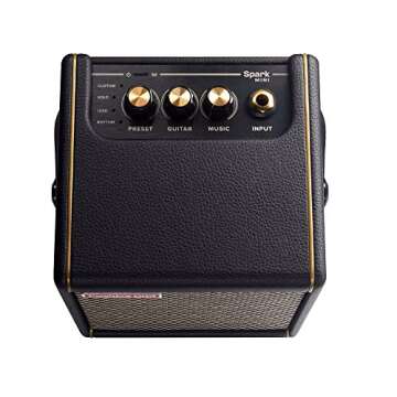 Positive Grid Spark Mini 10W Small Smart Guitar Amp & Bluetooth Speaker | Portable Sound for Guitar Playing at Home or On The Go | Black