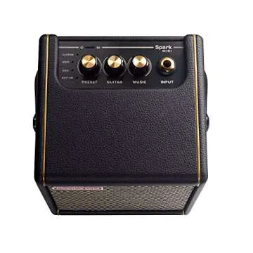 Positive Grid Spark Mini 10W Small Smart Guitar Amp & Bluetooth Speaker | Portable Sound for Guitar Playing at Home or On The Go | Black