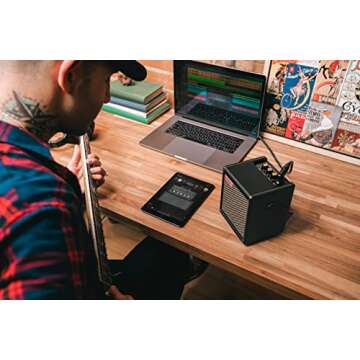 Positive Grid Spark Mini 10W Small Smart Guitar Amp & Bluetooth Speaker | Portable Sound for Guitar Playing at Home or On The Go | Black