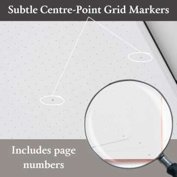 Yop & Tom Bullet Dotted Journal (A5) - Moon and Stars - Dot Grid Notebook With Extra Thick Paper (160 GSM) - Charcoal