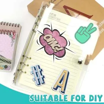 Newbested 2 Pack A5 Transparent Soft PVC 6 Holes Binder Notebook Covers,Snap Button Closure Refillable Notebook Round Ring Binder Cover Protector(Paper Not Included)