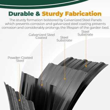 Utopia Home Galvanized Raised Garden Bed Kit 4x2x1ft, Planter Box Raised Garden Beds Outdoor, Easy Assembly Metal Raised Bed for Gardening Vegetables, Fruits, Flowers - Pack of 01 - Dark Grey