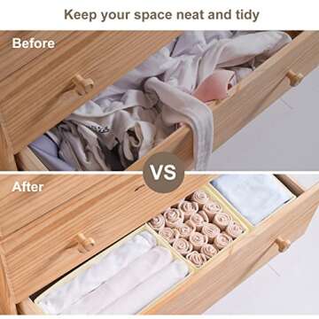 Coorganisers 6 Packs Dresser Organizers - Versatile Storage Solution for Baby Clothes & More