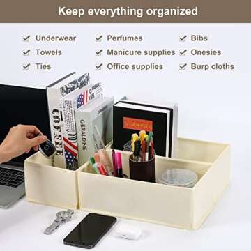 Coorganisers 6 Pack Drawer Organizers for Any Room