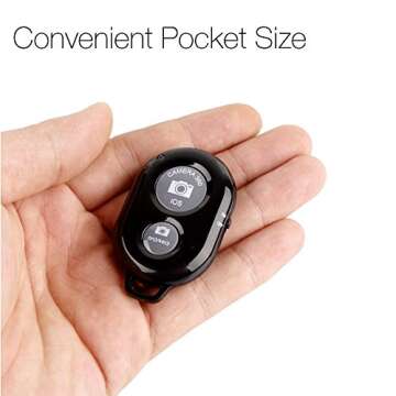 KobraTech Bluetooth Remote Shutter Release - The QuikPic Remote - iPhone Bluetooth Remote Camera Control for Any iOS & Android Smartphone