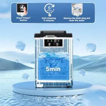 JINJUNYE Nugget Ice Maker - Portable & Efficient 38LBS