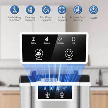 JINJUNYE Nugget Ice Maker - Portable & Efficient 38LBS