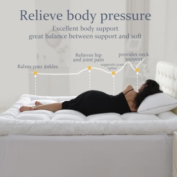 WhatsBedding 5 Inch Memory Foam Mattress Topper Queen