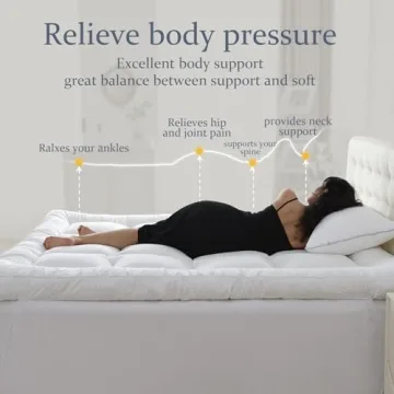 WhatsBedding 5 Inch Memory Foam Mattress Topper Queen