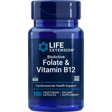 Life Extension BioActive Folate & Vitamin B12 High Absorption Capsules