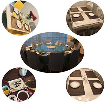 Bright Dream Placemats Washable Woven Vinyl Plastic Placemats for Kitchen Placemat Stain Insulation Table Mats Set of 4 (Coffee)