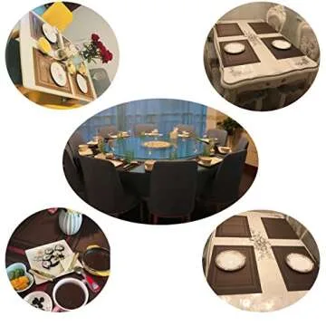 Bright Dream Placemats Washable Woven Vinyl Plastic Placemats for Kitchen Placemat Stain Insulation Table Mats Set of 4 (Coffee)