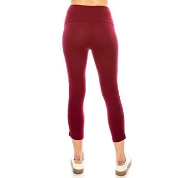 Ultra Soft Burgundy Yoga Leggings for Women | Comfortable Fit