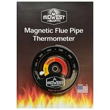 Midwest Hearth Wood Stove Thermometer Magnetic Meter