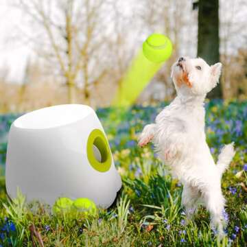 AFP Automatic Ball Launcher for Dogs Interactive Puppy Pet Ball Indoor Thrower Fetch Machine, 3 Ball...