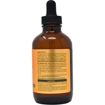 PRIME NATURAL Organic Moringa Oil USDA Certified Pure