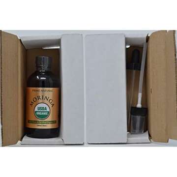 PRIME NATURAL Organic Moringa Oil USDA Certified Pure