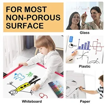 Shuttle Art 15 Colors Magnetic Dry Erase Markers Set