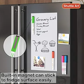 Shuttle Art 15 Colors Magnetic Dry Erase Markers Set