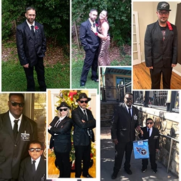 U LOOK UGLY TODAY Men's Affordable Party Suit with Tie