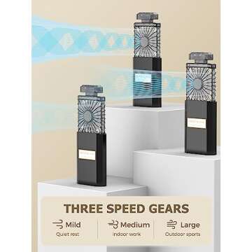 Rechargeable Handheld Fan with Stylish Design for Women