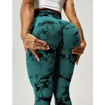 QOQ High Waisted Tie Dye Leggings for Women