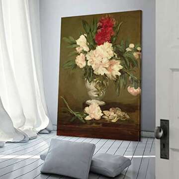Edouard Manet Vase of Peonies Decorative Canvas Poster