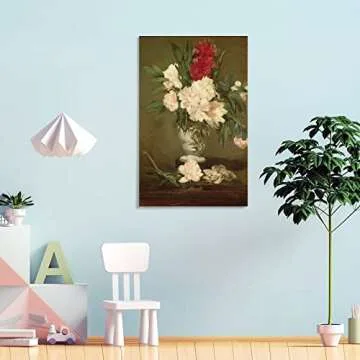 Edouard Manet Vase of Peonies Decorative Canvas Poster