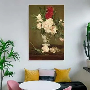 Edouard Manet Vase of Peonies Decorative Canvas Poster