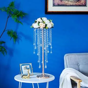 Elegant Gold Vases for Weddings & Home Decor - Set of 2