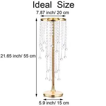 Elegant Gold Vases for Weddings & Home Decor - Set of 2