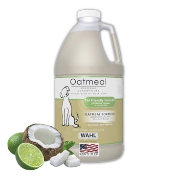 Wahl USA Dry Skin & Itch Relief Pet Shampoo - Oatmeal & Coconut Lime Formula.
