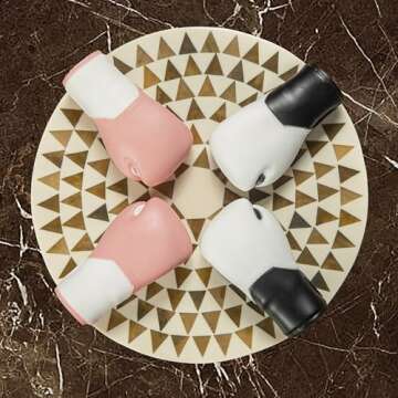 AQKILO Boxing Gloves Mini Finger Puppets, Knock Out Your Stress! Weird Stuff Random White Elephant Gifts, 2Pcs (Pink)