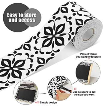 Zonon Classroom Bulletin Board Border 65 Feet Bulletin Board Straight Borders Trim Classroom or Home School Decoration(Classic)