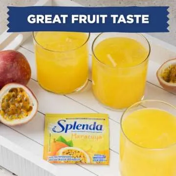 SPLENDA Zero Calorie Powdered Drink Mix, Sugar Free, Passion Fruit Flavored Pitcher Packets, Concentrado En Polvo Sabor, Maracuya Sachet (80 Count)