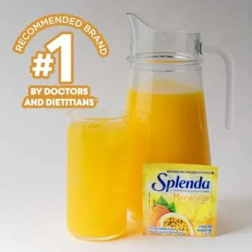 SPLENDA Zero Calorie Powdered Drink Mix, Sugar Free, Passion Fruit Flavored Pitcher Packets, Concentrado En Polvo Sabor, Maracuya Sachet (80 Count)