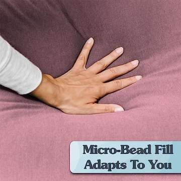 Yogibo Short Bean Bag Lounger Chair for Adults, Kids and Teens with Filling, Soft, Plush, Comfy, Sensory Lounge Beanbag Loveseat, Washable Cover, Flamingo