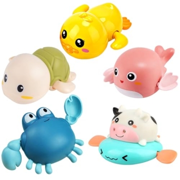 Cute Animal Swim Bath Toys for Toddlers 1-3 Years