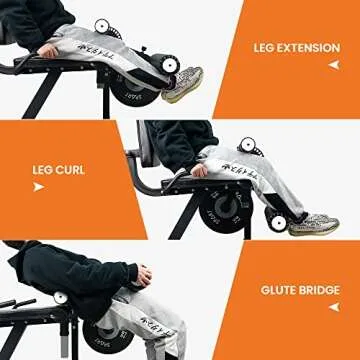 SPART Adjustable Leg Extension Machine with Weight Storage, Professional Leg Curl Machine with Rotary Leg Extension, 660lbs Home Gym Leg Press Workout Equipment