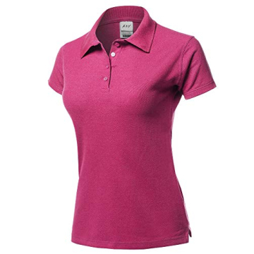 Slim Fit Fuchsia Polo Shirt - Junior's Cotton Pique with 4-Button Placket