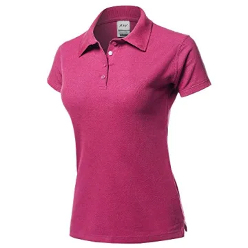 Slim Fit Fuchsia Polo Shirt - Junior's Cotton Pique with 4-Button Placket