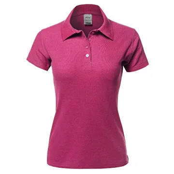 Junior Slim Fit Fuchsia Cotton Pique Polo Shirt 4-Button